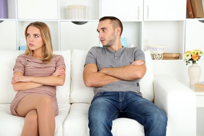 Young-couple-in-quarrel-at-home