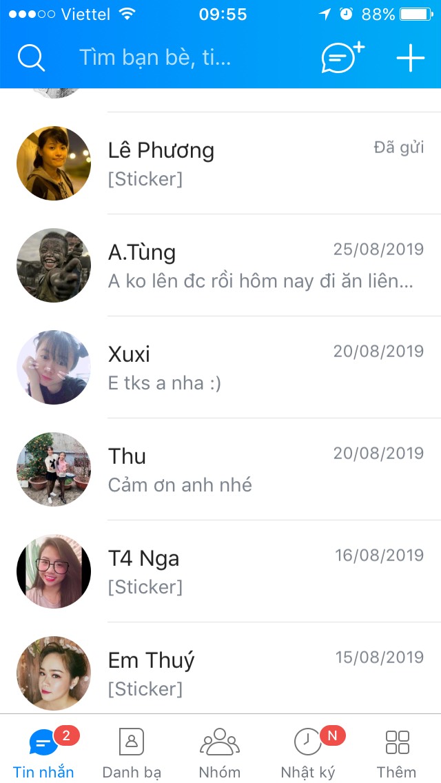 Đăng nhập tài khoản trên Zalo
